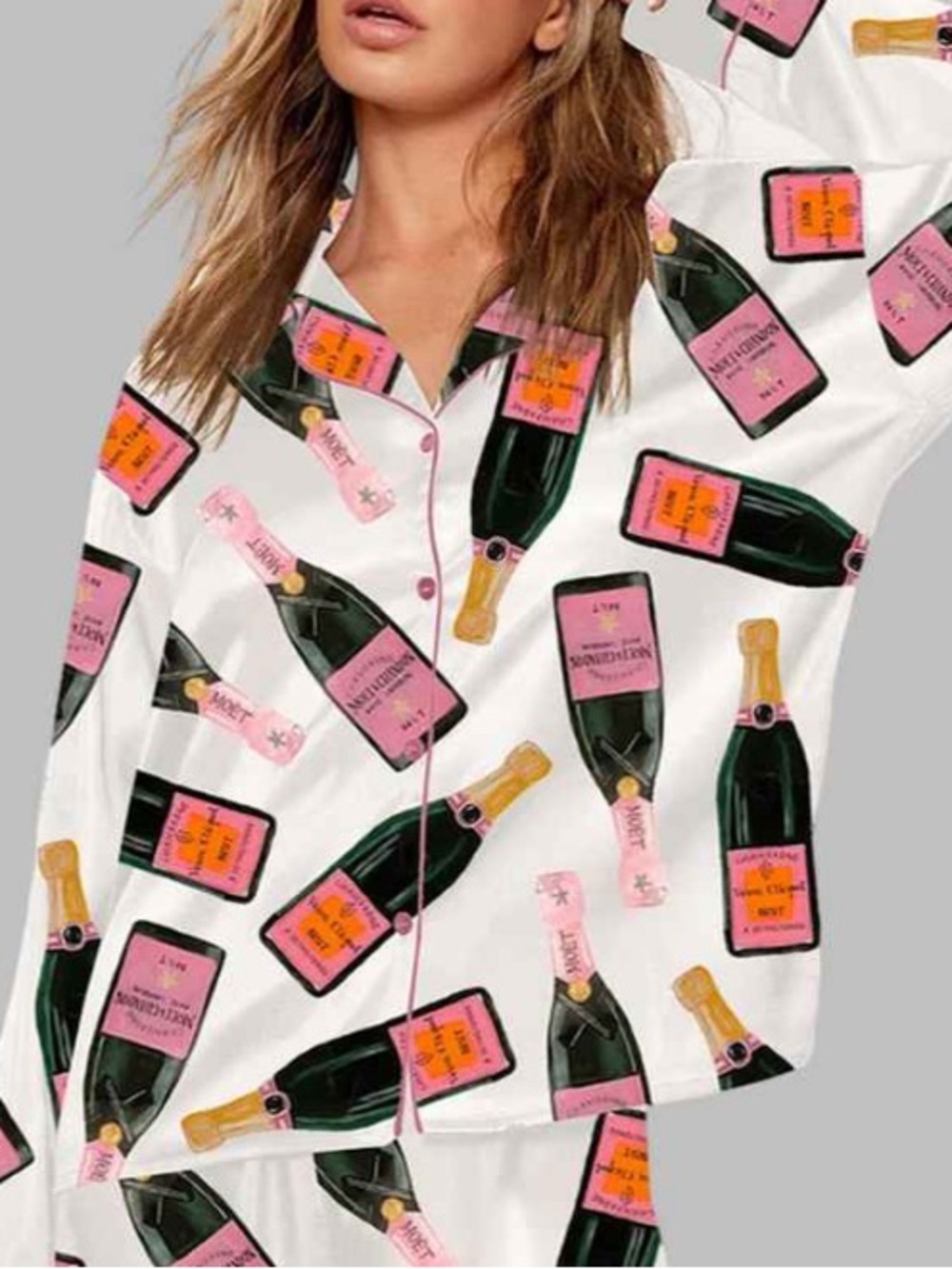 She show Veuve Clicquot long sleeved pajama top